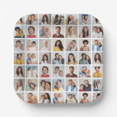独自の49フォトコラージュを作成 ペーパープレート (正面)