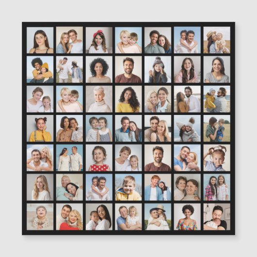 独自の49フォトコラージュ磁気カードの作成 (正面)