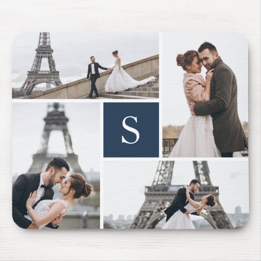 独自の4-モノグラムのPhotoコラージュを作成 マウスパッド (正面)