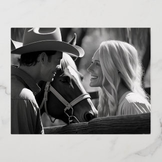 独自の4.25インチx 5.6インチフォイルホリディポストカーを作成 箔シーズンポストカード