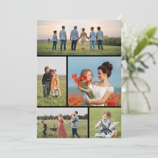 独自の5つのフォトコラージュを作成 カード (スタンド正面)