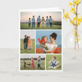 独自の5つのフォトコラージュを作成 カード (黄色い花)
