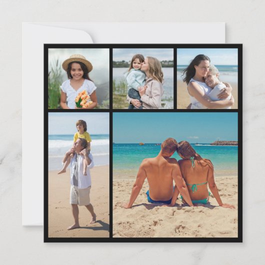 独自の5つのフォトコラージュを作成 カード (正面)