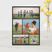 独自の5つのフォトコラージュを作成 カード (黄色い花)