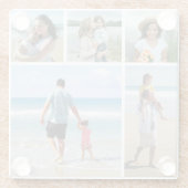 独自の5つのフォトコラージュを作成 ガラスコースター (裏面)