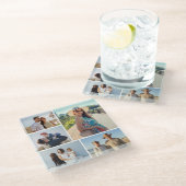 独自の5つのフォトコラージュを作成 ガラスコースター (アングル)