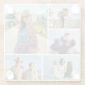 独自の5つのフォトコラージュを作成 ガラスコースター (裏面)