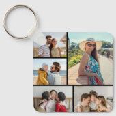 独自の5つのフォトコラージュを作成 キーホルダー (正面)