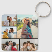 独自の5つのフォトコラージュを作成 キーホルダー (裏面)