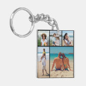 独自の5つのフォトコラージュを作成 キーホルダー (正面左)