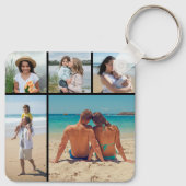 独自の5つのフォトコラージュを作成 キーホルダー (裏面)