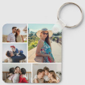 独自の5つのフォトコラージュを作成 キーホルダー (裏面)