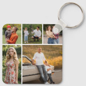 独自の5つのフォトコラージュを作成 キーホルダー (裏面)