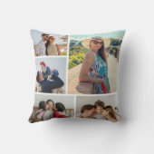 独自の5つのフォトコラージュを作成 クッション (裏面)