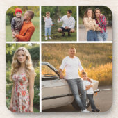独自の5つのフォトコラージュを作成 コースター (正面)