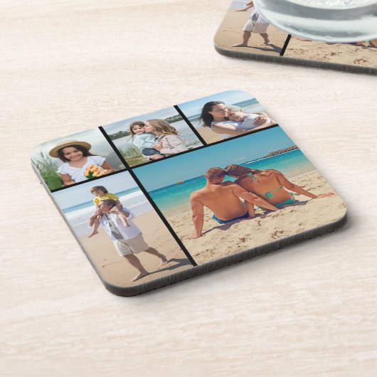 独自の5つのフォトコラージュを作成 コースター (左側)