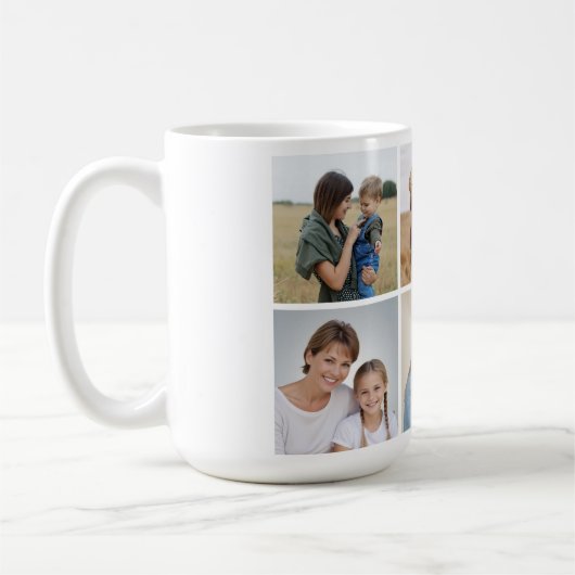 独自の5つのフォトコラージュを作成 コーヒーマグカップ (左)