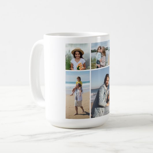 独自の5つのフォトコラージュを作成 コーヒーマグカップ (正面左)