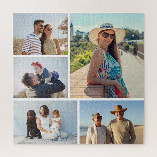 独自の5つのフォトコラージュを作成 ジグソーパズル (縦)