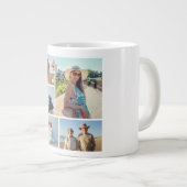 独自の5つのフォトコラージュを作成 ジャンボコーヒーマグカップ (正面右)