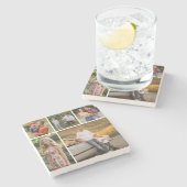 独自の5つのフォトコラージュを作成 ストーンコースター (横)