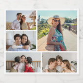 独自の5つのフォトコラージュを作成 スパークリングワインラベル (シングルラベル)