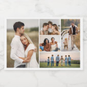 独自の5つのフォトコラージュを作成 スパークリングワインラベル (シングルラベル)