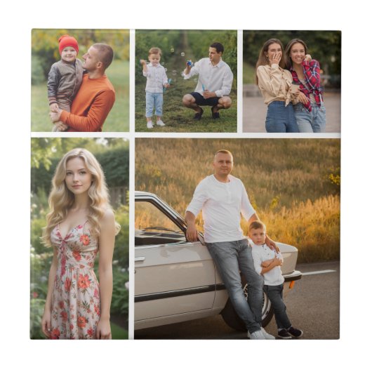 独自の5つのフォトコラージュを作成 タイル (正面)