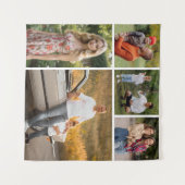 独自の5つのフォトコラージュを作成 タペストリー (正面(横))