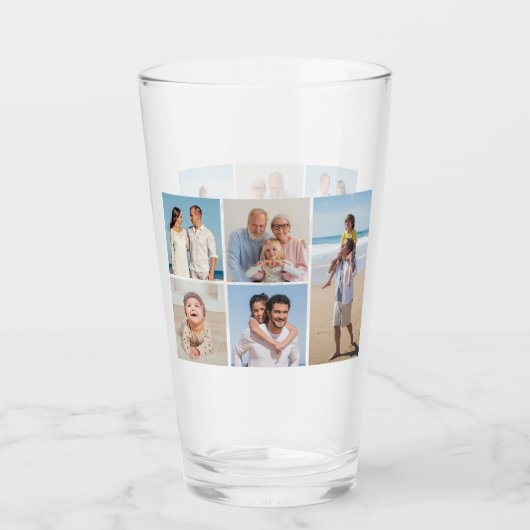 独自の5つのフォトコラージュを作成 タンブラーグラス (正面)