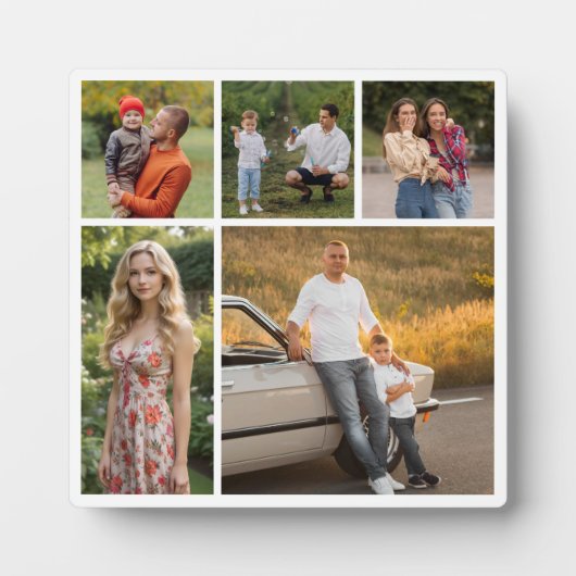 独自の5つのフォトコラージュを作成 フォトプラーク (正面)