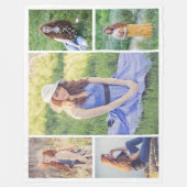 独自の5つのフォトコラージュを作成 フリースブランケット (正面)