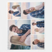 独自の5つのフォトコラージュを作成 フリースブランケット (正面)