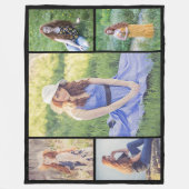 独自の5つのフォトコラージュを作成 フリースブランケット (正面)