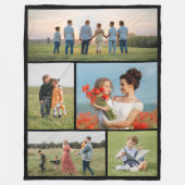 独自の5つのフォトコラージュを作成 フリースブランケット (正面)