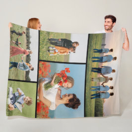 独自の5つのフォトコラージュを作成 フリースブランケット