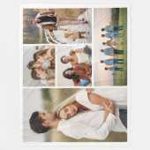 独自の5つのフォトコラージュを作成 フリースブランケット (正面)