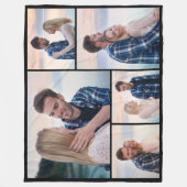 独自の5つのフォトコラージュを作成 フリースブランケット (正面)