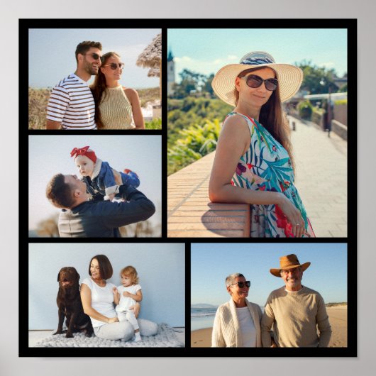 独自の5つのフォトコラージュを作成 ポスター (正面)