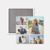 独自の5つのフォトコラージュを作成 マグネット (正面/裏面)