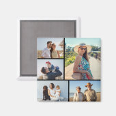 独自の5つのフォトコラージュを作成 マグネット (正面/裏面)