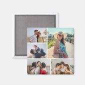 独自の5つのフォトコラージュを作成 マグネット (正面/裏面)