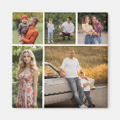 独自の5つのフォトコラージュを作成 マグネット (正面)