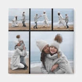 独自の5つのフォトコラージュを作成 マグネット (正面)