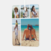 独自の5つのフォトコラージュを作成 メタルオーナメント (正面左)