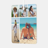 独自の5つのフォトコラージュを作成 メタルオーナメント (正面左)