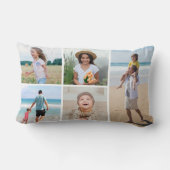 独自の5つのフォトコラージュを作成 ランバークッション (裏面)