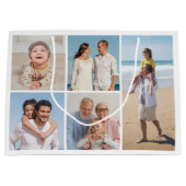 独自の5つのフォトコラージュを作成 ラージペーパーバッグ (正面)