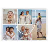 独自の5つのフォトコラージュを作成 ラージペーパーバッグ (裏面)