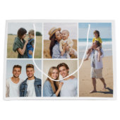 独自の5つのフォトコラージュを作成 ラージペーパーバッグ (正面)